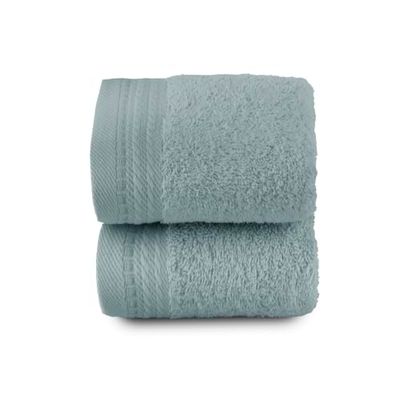 RIZO Top Towel - Lot de 2 Serviettes de Bain pour Bidet - Petites Serviettes - 100% Coton peigné - 600 g/m² - Dimensions 30 x 50 cm - Vert d'eau