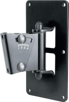 K&M 24481 Soporte de pared para Box, en acero, negro - giratorio - inclinación hasta 30° con práctica graduación