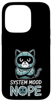 Divertente ingegnere robotico design con robot scontroso Cat Nope Custodia per iPhone 14 Pro