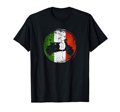 Bandera de Italia de scooter de motor italiano vintage Camiseta