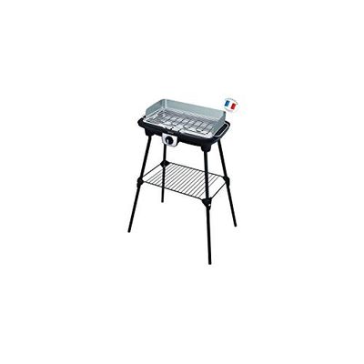Tefal EasyGrill XXL Barbacoa eléctrica con pies, amplia superficie de cocción, 2500 W, termostato ajustable, cocina simultánea, uso interior y exterior, cortavientos BG921812
