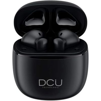 DCU TECNOLOGIC | Auricolari Mini Mate Bluetooth 5.1 | USB tipo C | con Touch Controllo | Microfono incorporato | Chiamate mani libere | A prova di Sudore IPX4 | Compatibile con Android e iOS | Nero
