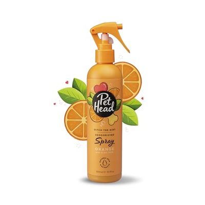 Pet Head Ditch the Dirt Spray Desodorante para Perros | Aroma de Naranja | Neutralizante de olores para Perros malolientes | Ingredientes Naturales | Apto para cachorros y perros | 300ml