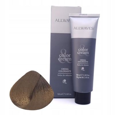 ALLWAVES Professionnelle Cream Color 7.0 Medium Blond - Colore per capelli, 1 confezione (1 x 100 ml)