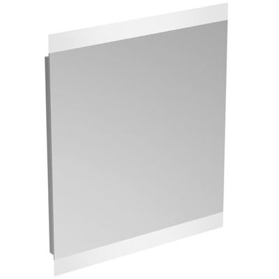 Ideal Standard - Specchio rettangolare con luce LED integrata sopra e sotto, 60x70, 35W, Neutro