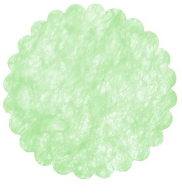 Enveloppe 24 décorations tnt effet tissu Flower Poly Lab (Ø48 cm), vert pastel