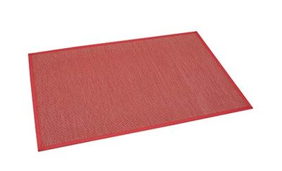 Estores Basic Living Color vinil, vermelho, 60 x 90 cm, antiderrapante, tapete de sala de estar moderno, cereja