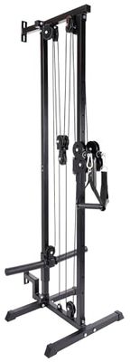 Fitvids Estación de Cable de Montaje en Pared con Sistema de Doble polea Ajustable y estación de Fitness extraíble