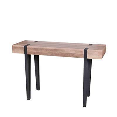 Urban Living "BRAMS Console avec TREPIED en Metal Noir 120X40XH76CM