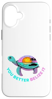 You Better Belize It Funny Souvenir Belice Vacaciones Carcasa para iPhone 16 Plus