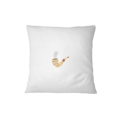 Bona Basics, Funda de cojín Decorativa, decoración del hogar, para sofá, cafetería, Tamaño: 60x60 cm, Color: Blanco