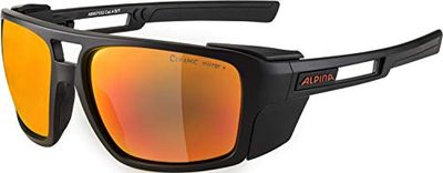 ALPINA Unisex - Vuxna, SKYWALSH Sportglasögon, black matt/red, One Size