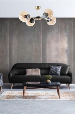 Opviq Scandinavian Chandelier, diametro 60 cm, altezza 25 cm, 100% metallo, finitura in rame, attacco E27, max. 40 W, design elegante per spazi moderni