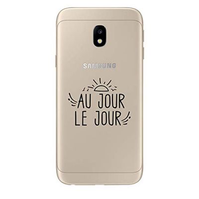 ZOKKO Etui Galaxy J3 2017 Day to Day - Miękkie przezroczyste czarny tusz