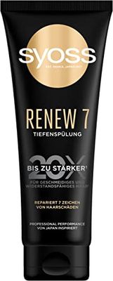 Syoss djupbalsam Renew 7 (250 ml), rik balsam reparerar 7 tecken på hårskador, hårbalsam för smidigt och motståndskraftigt hår