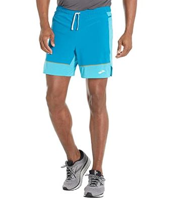 BROOKS 211454431 High Point 7" 2-in-1 Short Pantaloncini Uomo Hyper Blue/Mist/Pacific Taglia 40