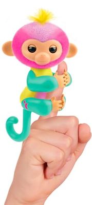 Lansay FINGERLINGS Magic Moods Jade - Cuelga a tu Dedo, su corazón se Enciende según tu Estado de ánimo, se comunica con 70 Sonidos y reacciones, Pilas Incluidas, Juguete Interactivo, a Partir de 5