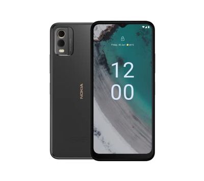 Nokia C32 6,5” HD+ Smartphone met 3GB RAM/64GB ROM, 50MP/8MP camera's, 5000 mAh-batterij met levensduur van 3 dagen, achterkant van gehard glas, IP52-classificatie, Android 13, Dual SIM - Grijs