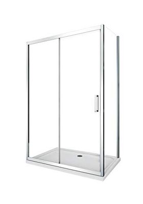 Box Doccia Angolare Parete Fissa Laterale e Porta Scorrevole Frontale Reversibile 6 mm Easy-Clean H.190 (67,5-70 fisso x 145-150 porta)