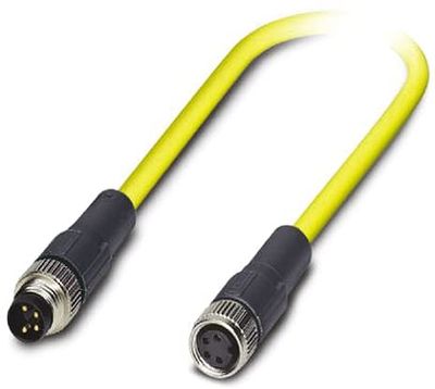 PHOENIX CONTACT SAC-4P-M8MS/1.5-542/M8 FS BK Câble de capteur/actionneur 4 broches Longueur du câble 1,5 m 50,440 g Jaune