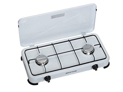 CampArt. KO-6382 Fogão a gás, 2 queimadores, metal, branco