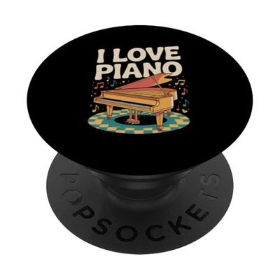 I Love Piano Musical Expression Passion PopSockets Adhesive PopGrip