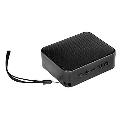 LogiLink SP0057 Haut-Parleur Bluetooth 5.0 Compact pour Lecture de Musique (microSD, USB-A, AUX) et Radio FM intégrée, Prise en Charge des appels Mains Libres, Noir