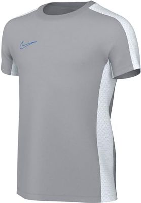 Nike K NK DF Acd23 Top SS Br Haut à Manches Courtes, Gris Loup, Blanc, Bleu Photo, 14-15 Ans Mixte Enfant