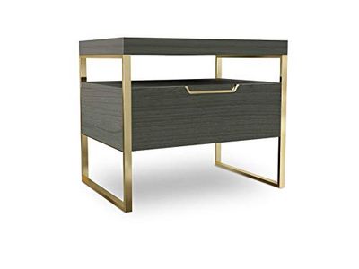 Vant En bois la Table de Nuit - Classique Gris Or