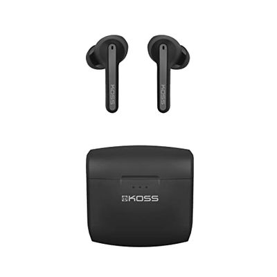 Koss TWS150i Auriculares Inalámbricos Bluetooth In-Ear con Micrófono Integrado, Estuche de Carga, Earbuds Ultraligeros para Correr, Deporte, Sonido Premium True Wireless Stereo Graves Profundos