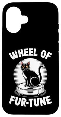 Wheel Of Fur-Tune Robot Vacuum Cleaner Funny Cat Case for iPhone 16