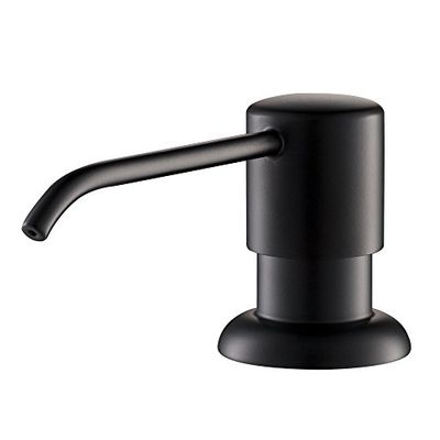 Kraus Dispensador de jabón y loción de Cocina, latón Macizo, Negro Mate