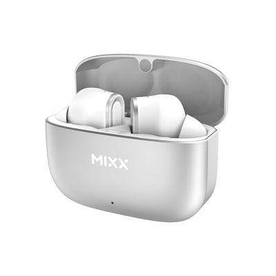 Mixx audio - Draadloze hoofdtelefoon Streambuds Custom 1, zilverwit