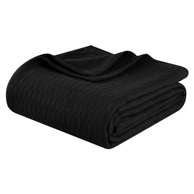 Superior Couverture tissée en Losange, 100% Coton, pour la Maison, canapé, lit, Douce, Chaude, esthétique, Confortable, Mignonne, Housse décorative Essentielle de literie, très Grand lit californien,