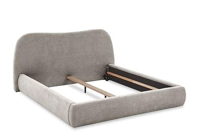 Atlantic Home Collection Gestoffeerd bed Sophie, bedframe zonder lattenbodem of matras, grijs, 180 x 200 cm