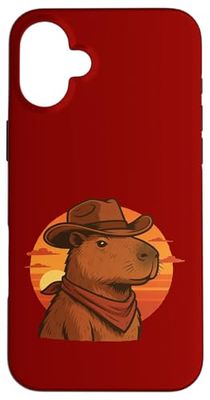 Capybara Cowboy Zen et Sauvage du désert Coque pour iPhone 16 Plus