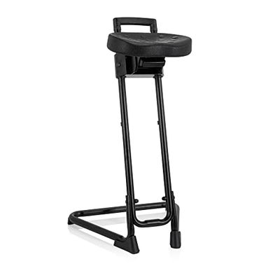 hjh OFFICE 830010 Silla de Trabajo Top Work 32 Espuma Duro Negro Bastidor metálico Estable Asiento inclinable, Talla única