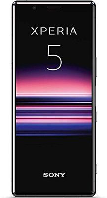 Sony Xperia 5, 6,1 tum FHD+ HDR OLED 21:9 skärm, 6 GB RAM, 128 GB minne, svart [exklusivt för Amazon]