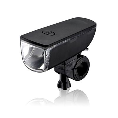 XLC Unisex – vuxna comp frontlampa Ariel 1W CL-F13, svart, enhetlig storlek