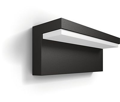 Philips Bustan Lampada da Parete da Esterno, LED, senza Sensore di Movimento, 4000 K, Grigio Scuro