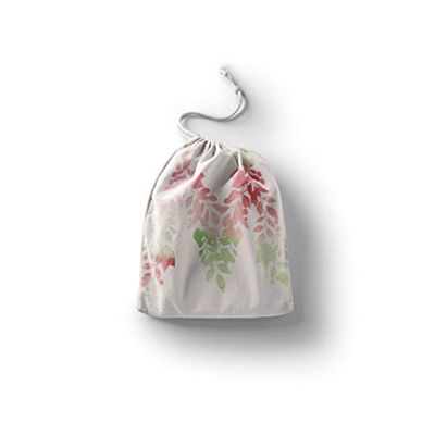 Bonamaison Printed Cotton Produce Bag with Drawstring, Reusable Grocery Bag, Biodegradable Eco-Friendly Bags, Travel Pouch, Sachet Bags, Shopping Bag, Eco Friendly, Foldable, Size: 40x50 Cm
