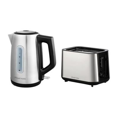 Russell Hobbs Classics Brushed Stainless Steel 1.7L Kettle and 2 Slice Toaster
