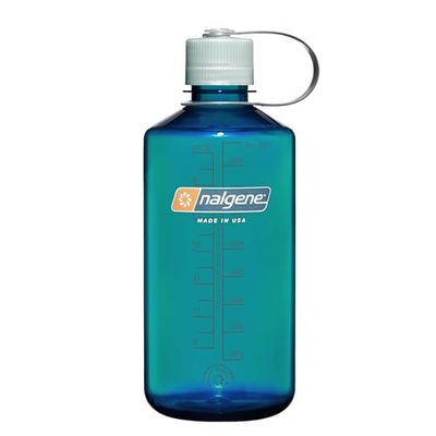 Nalgene Sustain Tritan BPA-vrije waterfles gemaakt van materiaal afgeleid van 50% plastic afval, 32 oz, smalle mond, forel