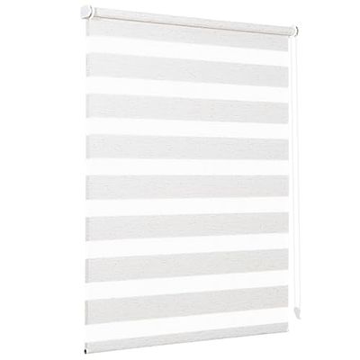 Sekey Dubbel rolgordijn, klembevestiging, zonder boren, voor ramen, dubbel rolgordijn, 85 cm breed, duo-rolgordijn, jaloezie, zonwering, 85 x 150 cm, linnen