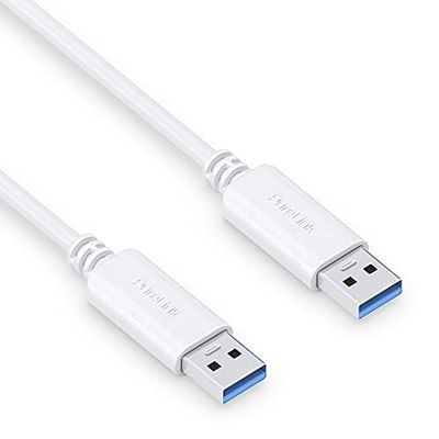 PureLink Câble USB-A vers USB-A, USB 3.1 Gen 1 avec transfert de données 5 GO/s, blanc, 1,00 m