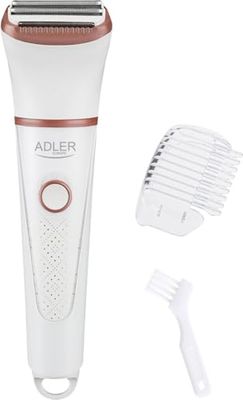 ADLER Maquinilla de afeitar femenina, dos cabezales de láminas, diseño impermeable