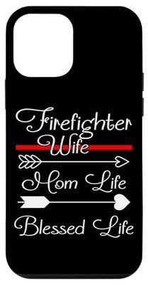 Firefighter Wife Mom Life Blessed Life The Thin Red Line Case for iPhone 12 mini