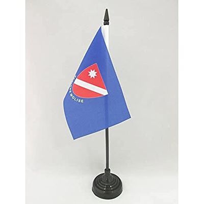 Molise Tafelvlag 15x10 cm - Italië - Italiaanse Regio Bureauvlag 15 x 10 cm - Zwarte plastic stok en voet - AZ FLAG
