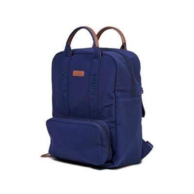 CHILDHOME, Family Bag luiertas, grote capaciteit, multifunctioneel, luiermat inbegrepen, 11 vakken, geïsoleerde tas, trolleytas, kinderwagenhanger, 20,5 l, marineblauw