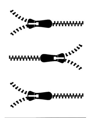 Eulenspiegel - Modèle de Peinture de Visage, Zippers, 4028362109403, Zippers, Onesize